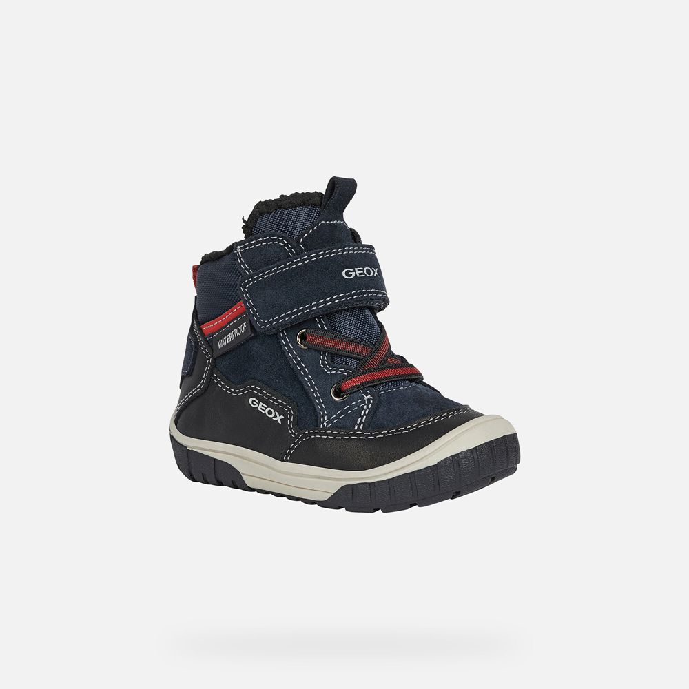 Geox Boots Navy/Black Omar Boy - Geox Baby Shoes - BRYQOW547